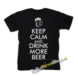 KEEP CALM AND DRINK - čierne detské tričko