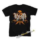 KORN - Logo Crest Bakersfield Orange - čierne detské tričko