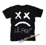 LIL PEEP - Sad Face And Logo - čierne detské tričko