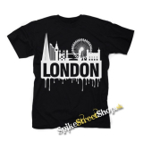 LONDON - čierne detské tričko
