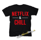 NETFLIX & CHILL - čierne detské tričko