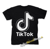 TIK TOK - Double Logo - čierne detské tričko