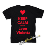 KEEP CALM I LOVE LEON VIOLETTA - Motive 2 - pánske tričko