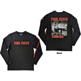 PINK FLOYD - Animals B&W - čierne pánske tričko s dlhými rukávmi