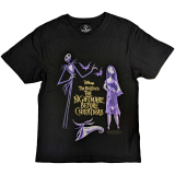 DISNEY - The Nightmare Before Christmas Purple Characters - čierne pánske tričko