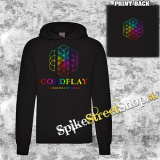COLDPLAY - Colour Logo - čierna pánska mikina 