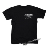 JUNGKOOK - Small Logo & Signature - čierne detské tričko