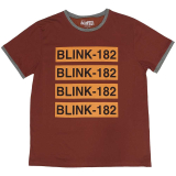 BLINK-182 - Logo Repeat - červené pánske tričko
