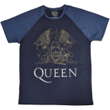 QUEEN - Crest - modré pánske tričko