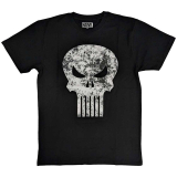 MARVEL COMICS - Punisher Distressed Logo - čierne pánske tričko