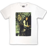 STAR WARS - Chewbacca & Han Stare - biele pánske tričko