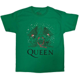 QUEEN - Holiday Crest - zelené pánske tričko
