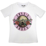GUNS N ROSES - Classic Logo - biele dámske tričko