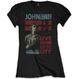 JOHN LENNON - Live in NYC - čierne dámske tričko