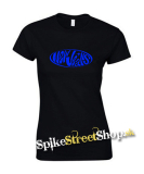 NEWJEANS - Blue Logo - čierne dámske tričko