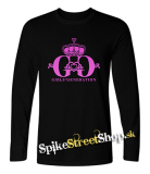 GIRLS' GENERATION - Pink Logo - čierne pánske tričko s dlhými rukávmi