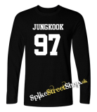 JUNGKOOK - 97 - čierne pánske tričko s dlhými rukávmi