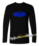 NEWJEANS - Blue Logo - čierne pánske tričko s dlhými rukávmi