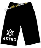 Kraťasy ASTRO - Logo - Ľahké  sieťované čierne letné šortky