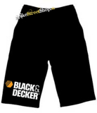 Kraťasy BLACK & DECKER - Logo - Ľahké  sieťované čierne letné šortky