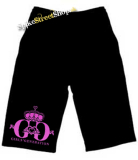 Kraťasy GIRLS' GENERATION - Pink Logo - Ľahké sieťované čierne letné šortky