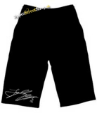 Kraťasy JUNGKOOK - Signature - Voľné sieťované čierne letné šortky