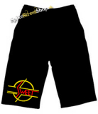 Kraťasy SWEET - Logo Hardrock Legend - Voľné sieťované čierne letné šortky