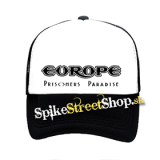 EUROPE - Prisoners In Paradise - čiernobiela sieťkovaná šiltovka model "Trucker"