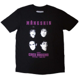MANESKIN - Live At Circo Massimo 2022 Faces - čierne pánske tričko