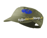 NEWJEANS - Blue Logo - olivová šiltovka army cap