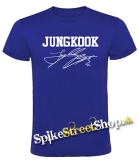 JUNGKOOK - Logo & Signature - kráľovskymodré pánske tričko