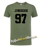 JUNGKOOK - 97 - olivové pánske tričko