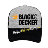 BLACK & DECKER - Logo - šedočierna sieťkovaná šiltovka model "Trucker"