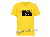 BLACK & DECKER - Logo - žlté pánske tričko
