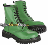 Topánky STEADY´S - zelené GREEN FULL - 8 dierkové