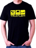 TRIATLON - čierne pánske tričko