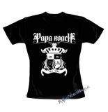 PAPA ROACH - White Logo - čierne dámske tričko
