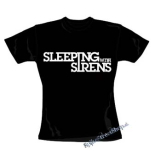 SLEEPING WITH SIRENS - White Logo - čierne dámske tričko