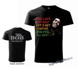 BOB MARLEY - One Love One Heart - čierne pánske tričko