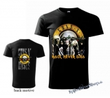 GUNS N ROSES - Gold Band - Rock Never Dies - čierne pánske tričko