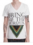 BRING ME THE HORIZON - Triangle White V-Neck - biele pánske tričko