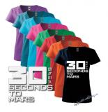 30 SECONDS TO MARS - Big Logo - farebné dámske tričko