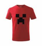 MINECRAFT - Creeper - červené chlapčenské tričko