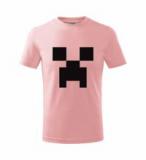 MINECRAFT - Creeper - ružové chlapčenské tričko