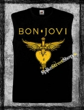 BON JOVI - Yellow Heart - čierne pánske tričko bez rukávov
