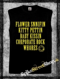 NIRVANA - Flower Sniffin - čierne pánske tričko bez rukávov