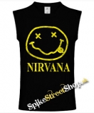 NIRVANA - Smile - čierne pánske tričko bez rukávov