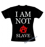 I AM NOT A SLAVE - čierne dámske tričko