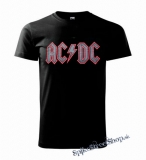 AC/DC - Red Grey Logo - čierne pánske tričko