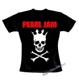 PEARL JAM - Skull - čierne dámske tričko